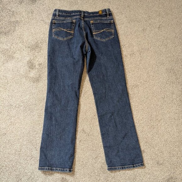 Wrangler AURA Short-Rise, Blue Denim Straight Leg Jeans; Size 10P - Picture 2 of 4